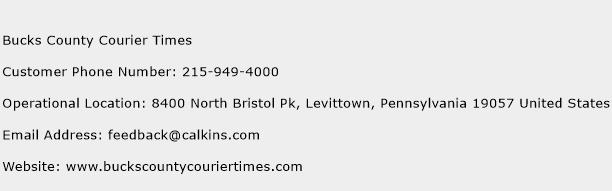 Bucks County Courier Times Phone Number Customer Service