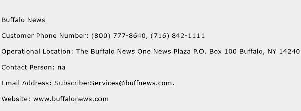 Buffalo News Phone Number Customer Service