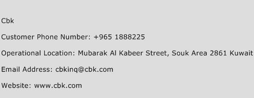 CBK Phone Number Customer Service