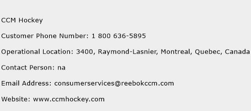 CCM Hockey Phone Number Customer Service