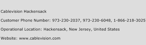 Cablevision Hackensack Phone Number Customer Service