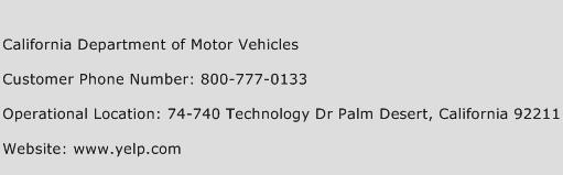 California Department of Motor Vehicles Phone Number Customer Service