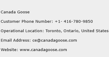 Canada Goose Phone Number Customer Service