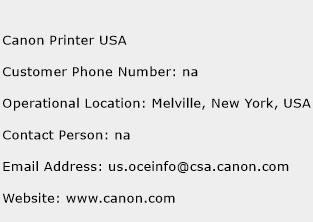 Canon Printer USA Phone Number Customer Service