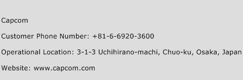 Capcom Phone Number Customer Service