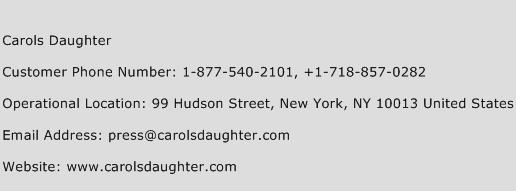 Carols Daughter Phone Number Customer Service