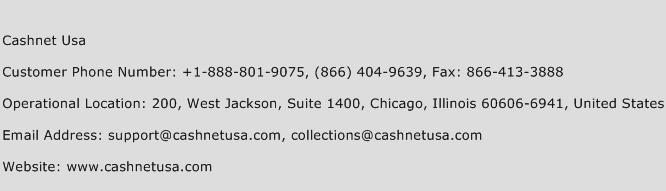 Cashnet Usa Phone Number Customer Service