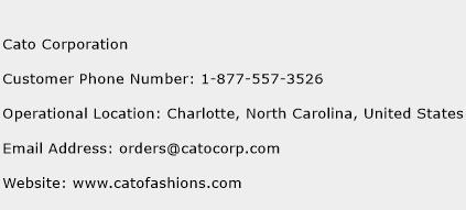 Cato Corporation Phone Number Customer Service
