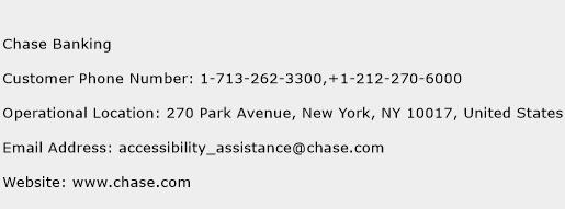 Chase Banking Phone Number Customer Service