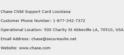 Chase Child Support Card Louisiana Phone Number Customer Service