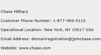 Chase Military Phone Number Customer Service