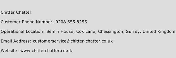 Chitter Chatter Phone Number Customer Service