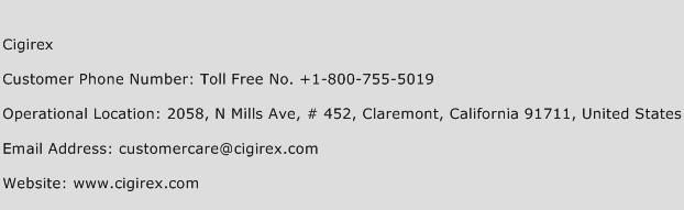 Cigirex Phone Number Customer Service