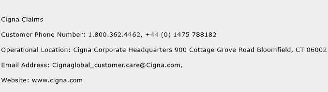 Cigna Claims Phone Number Customer Service