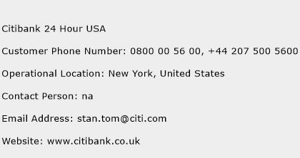 Citibank 24 Hour USA Phone Number Customer Service