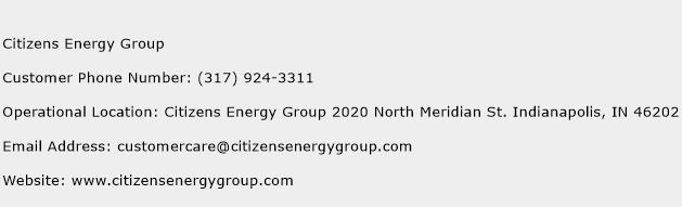 Citizens Energy Group Phone Number Customer Service