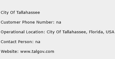 City Of Tallahassee Phone Number Customer Service