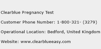 Clearblue Pregnancy Test Phone Number Customer Service