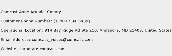 Comcast Anne Arundel County Phone Number Customer Service
