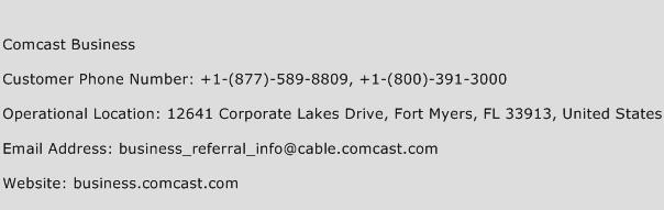 Comcast Business Phone Number Customer Service