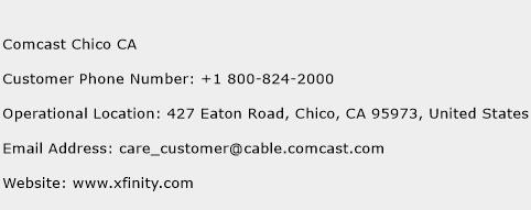 Comcast Chico CA Phone Number Customer Service