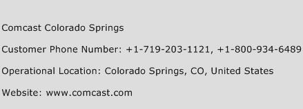 Comcast Colorado Springs Phone Number Customer Service