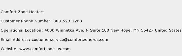 Comfort Zone Heaters Phone Number Customer Service