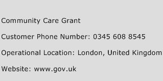 Community Care Grant Phone Number Customer Service