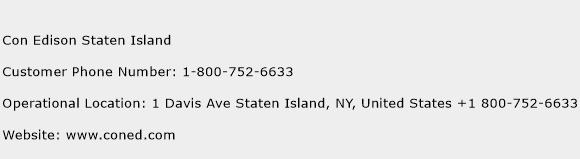 Con Edison Staten Island Phone Number Customer Service
