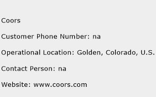 Coors Phone Number Customer Service