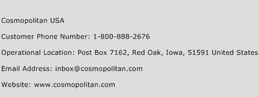 Cosmopolitan USA Phone Number Customer Service