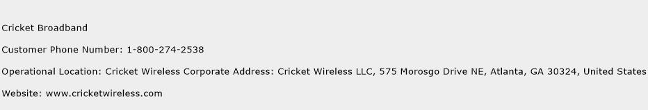 Cricket Broadband Phone Number Customer Service