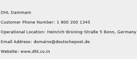 DHL Dammam Phone Number Customer Service