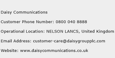 Daisy Communications Phone Number Customer Service