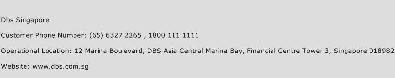 Dbs Singapore Phone Number Customer Service