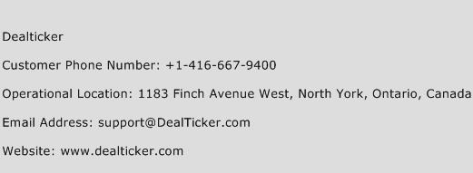 Dealticker Phone Number Customer Service