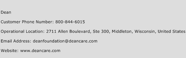 Dean Phone Number Customer Service