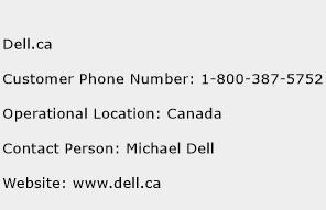 Dell.ca Phone Number Customer Service