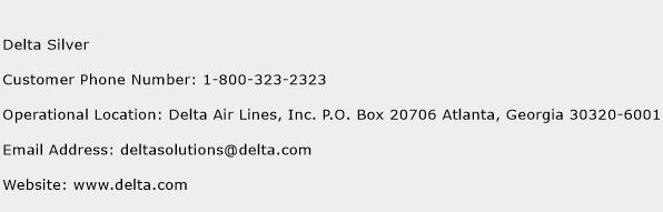 Delta Silver Phone Number Customer Service