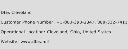 Dfas Cleveland Phone Number Customer Service