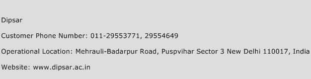 Dipsar Phone Number Customer Service