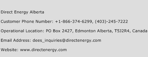 Direct Energy Alberta Phone Number Customer Service
