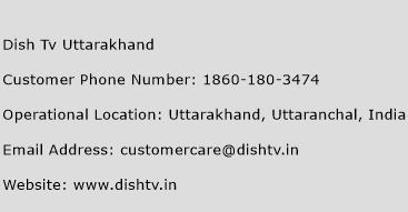 Dish Tv Uttarakhand Phone Number Customer Service
