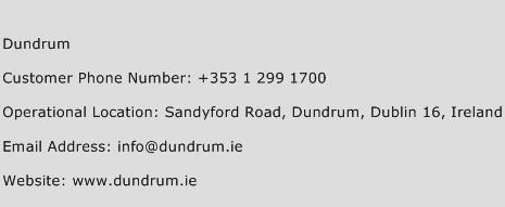 Dundrum Phone Number Customer Service