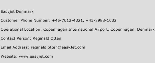 Easyjet Denmark Phone Number Customer Service