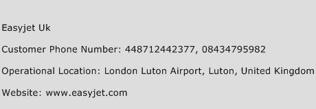 Easyjet UK Phone Number Customer Service