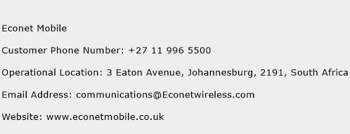 Econet Mobile Phone Number Customer Service