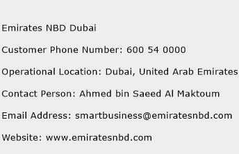 Emirates NBD Dubai Phone Number Customer Service