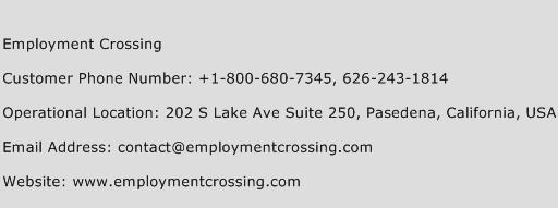 Employment Crossing Phone Number Customer Service