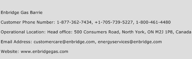 Enbridge Gas Barrie Phone Number Customer Service